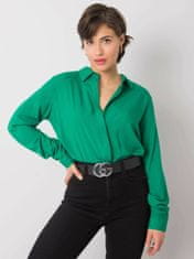 RUE PARIS Zelená klasická dámská košile, velikost s