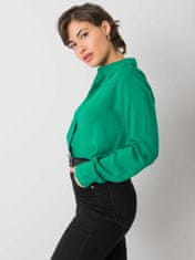 RUE PARIS Zelená klasická dámská košile, velikost s
