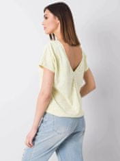 BASIC FEEL GOOD Žluté tričko s výstřihem na zádech, velikost l
