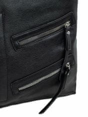 F & B Černá dámská taška s šikmými kapsami