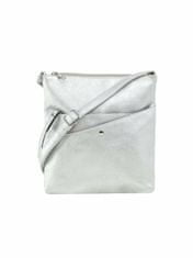 F & B Stříbrná kožená taška s kapsami