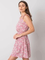 YUPS Růžové šaty s květinovým potiskem, velikost s