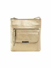 F & B Zlatá kožená taška s kapsami