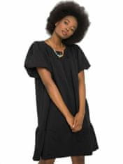 RUE PARIS Černé šaty s křivými rukávy, velikost s / m