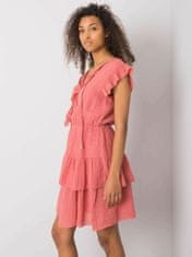 Och Bella O bella růžové lehké šaty s volánky, velikost s