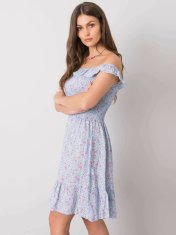 YUPS Modré šaty s malými květinovými vzory, velikost m