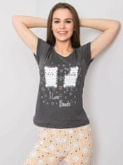 Kraftika Grafitové bavlněné pyžamo s potiskem, velikost xl