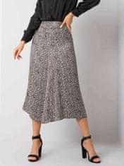 RUE PARIS Černá a béžová sukně s leopardím potiskem