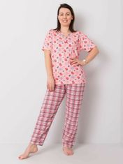 Kraftika Růžové pyžamo plus velikost ve vzorech, velikost xl