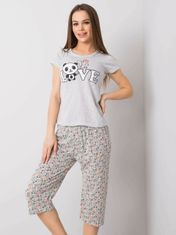 Kraftika Šedé dámské bavlněné pyžamo, velikost xl