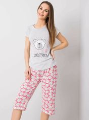 Kraftika Šedé dámské bavlněné pyžamo, velikost xl