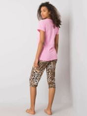 Kraftika Růžové pyžamo s barevným potiskem, velikost 2xl