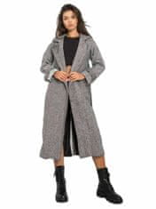 Ex moda Bílý a černý kabát s páskem, velikost l / xl