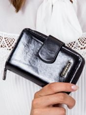 Lorenti Dámská černá kožená peněženka se sklopným víkem