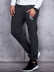 MECHANICH Tmavě šedé sportovní kalhoty s kapsami, velikost s
