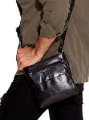 CEDAR Pánská kožená taška černá s oddělenými přihrádkami