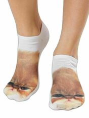 Kraftika Krátké ponožky s potiskem kočky, velikost 38-42