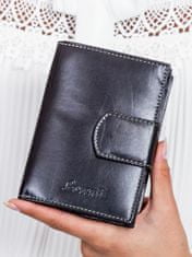Lorenti Dámská černá kožená peněženka s klapkou, 2016101338230