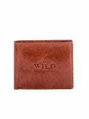 Wild Světle hnědá kožená peněženka s reliéfem