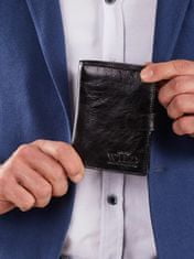 CEDAR Kožená pánská vertikální peněženka s černou sponou