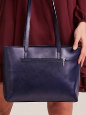CEDAR Elegantní tmavě modrá kožená taška