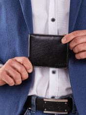 CEDAR Černá kožená peněženka pro horizontální muže