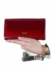 CEDAR Červená lakovaná kožená dámská peněženka