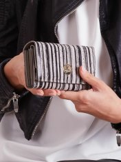 CEDAR Dámská kožená peněženka pruhované černé