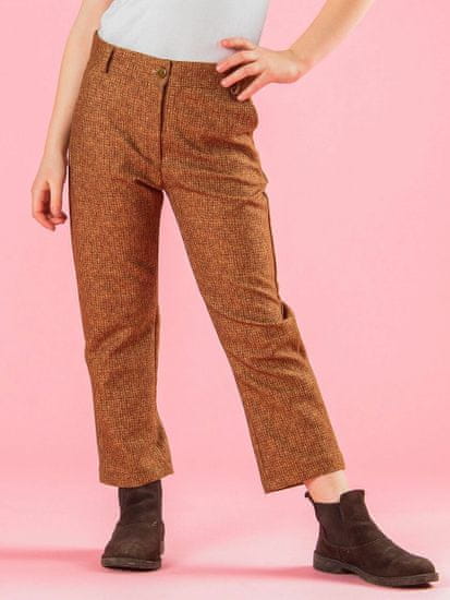 Kraftika Kalhoty s imitací vlny pro dívky světle hnědé, velikost 128