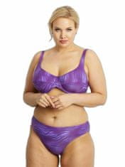 Kraftika Plus velikost plavky s fialovým vzorem, velikost 46