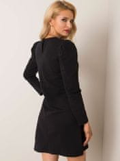 RUE PARIS Černé šaty s dlouhým rukávem, velikost s