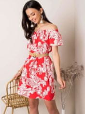 Forever Pink Červené šaty španělské ve vzorech, velikost m