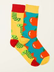Kraftika Pánské ponožky s potiskem žlutomodré, velikost 41-46