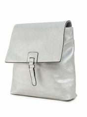 F & B Stříbrná kožená taška