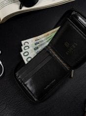 BADURA Černá pánská peněženka na zip