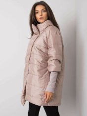 Ex moda Béžová dámská přechodová bunda bez kapuce