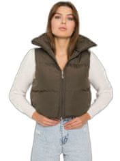 Ex moda Khaki vesta s kapucí, velikost s / m