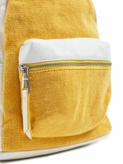 Kraftika Žlutobílý batoh z kombinovaných materiálů