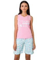 Kraftika Růžovo-modré pyžamo s potiskem, velikost m