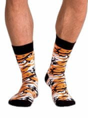 Kraftika Pánské ponožky s maskovacím vzorem černé a oranžové