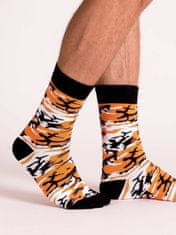 Kraftika Pánské ponožky s maskovacím vzorem černé a oranžové