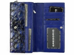 Gregorio Kožená modrá dámská peněženka v dárkové krabičce