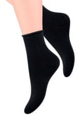 STEVEN 115 černé dámské ponožky-nekompresní lem Barva: černá, Velikost: 35-37