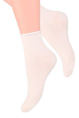 STEVEN 115 smetanové dámské ponožky-nekompresní lem Barva: smetanová, Velikost: 35-37