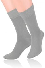 STEVEN 124 šedé pánské ponožky Barva: šedá, Velikost: 41-43