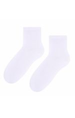 STEVEN 037 bílé dámské ponožky-nekompresní lem Barva: bílá, Velikost: 35-37