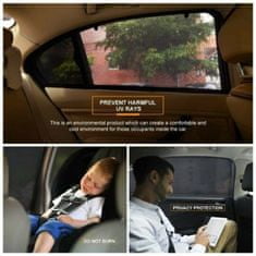 JOIRIDE® Univerzální Clona do auta na boční okna, Sluneční clony, Clona proti slunci na zadní okno (4ks) | SIDESCREEN