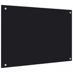 Vidaxl Kuchyňský panel černý 70 x 50 cm tvrzené sklo