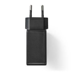 Nedis WCHAU481ABK výkonný USB napájecí adaptér 2 x 2.4 A + 2 x 1 A, černá