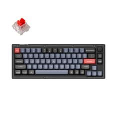 Keychron V2 QMK Mechanická klávesnice Knob, Frosted Black, Hot-Swappable Keychron K Pro Red